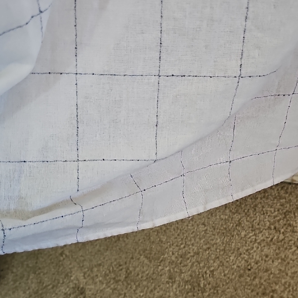 NWT Hem & Thread White And Blue Asymmetrical Tunic Top, Womens Small - Picture 6 of 11